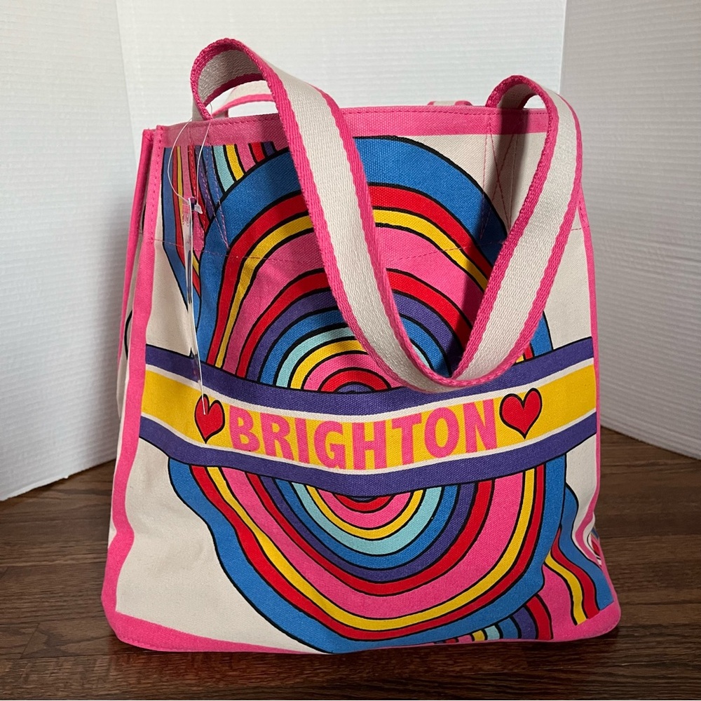 NWT Brighton Rainbow Bright Multi Color Tote "Love to be Bold"